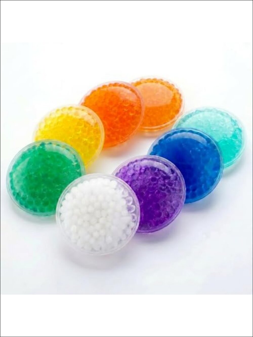 8-Piece Round Gel Ice Packs Mini Reusable Cooling Pads Flexible Cold Compress